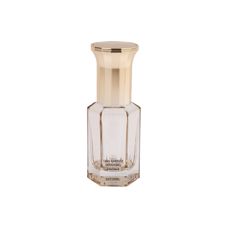 Sero de vidrio octogonal de 30 ml y botella de aceite esencial