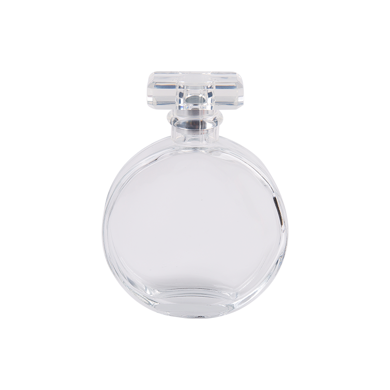 Botella de spray de fragancia de vidrio de forma plana