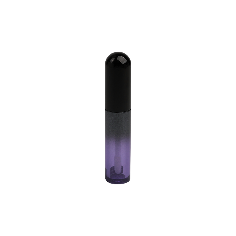 Tubo de brillo labial de gradiente negro de 5.4 ml de grano púrpura
