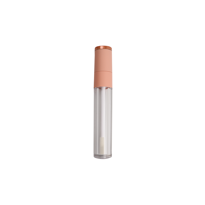 Tubo de brillo labial de sombrero rosa delgado de 3.5 ml