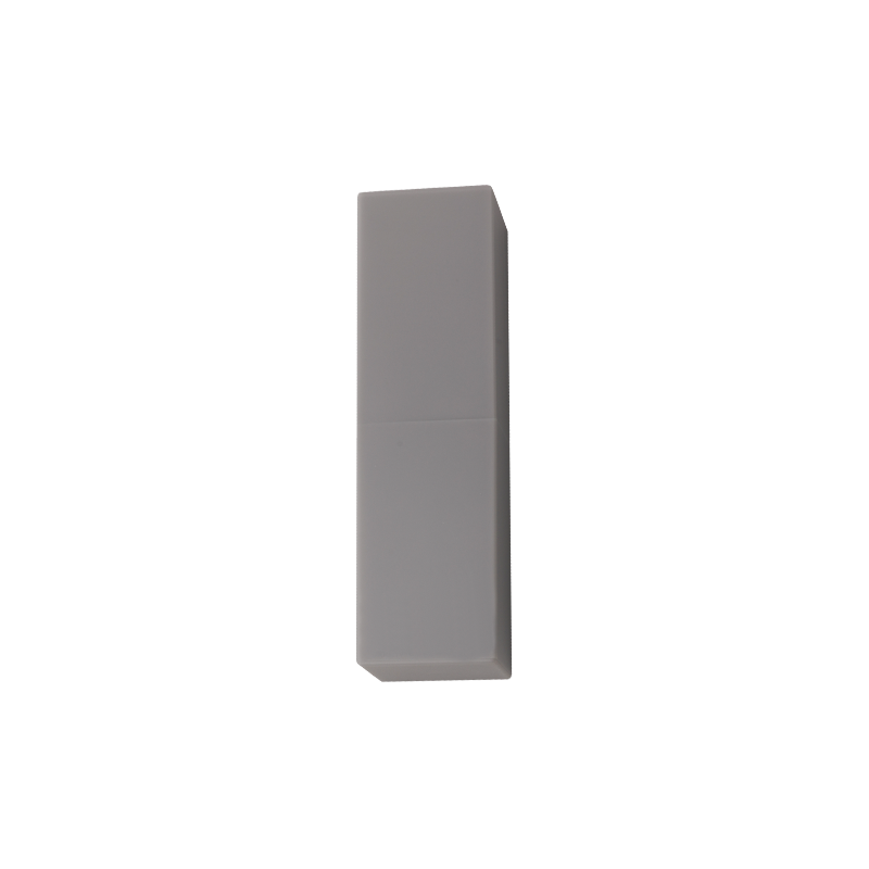 Tubo de lápiz labial cuadrado minimalista gris