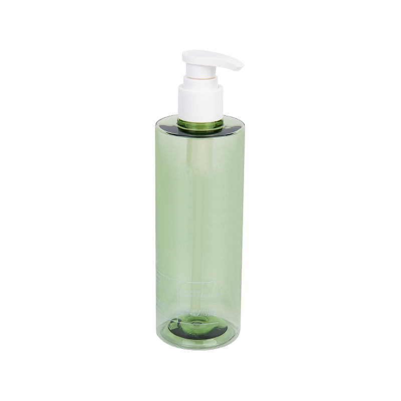 300 ml de elegante botella de bomba de petg verde delgado